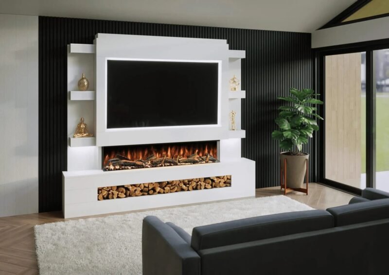 Evolution Pre Built Media Wall Fireplace Fifteen